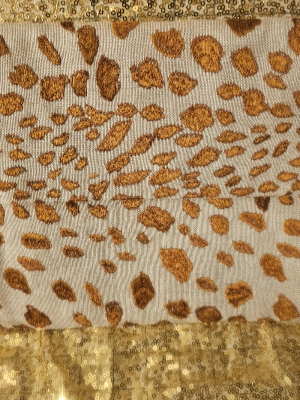 Leopard Print Clutch - Burnt Orange and Tan